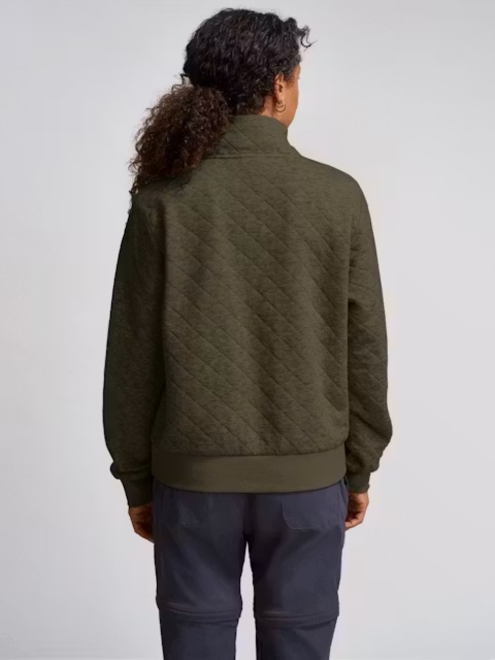 Marmot Galen Quarter Snap Quilted Funnel Neck Wool Blend Pullover Size S - Picture 9 of 16